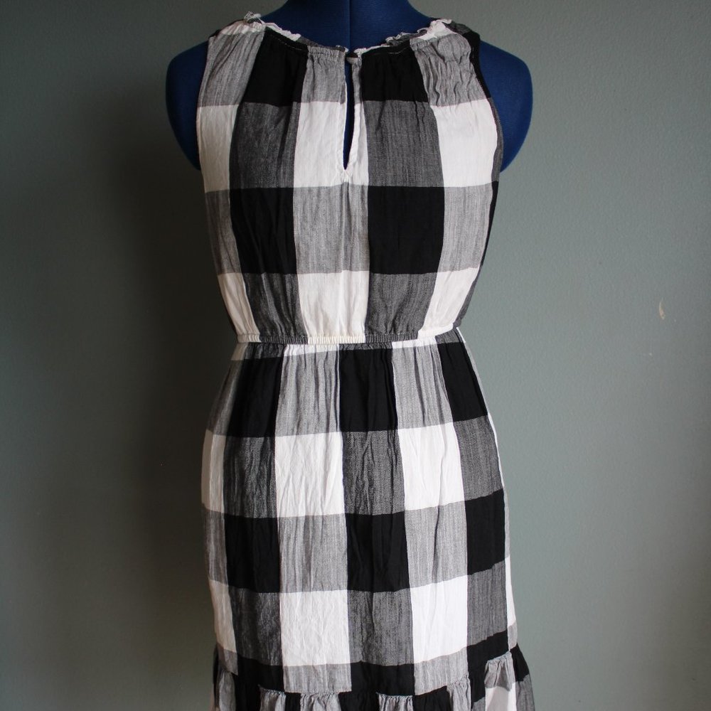 Dip Black/White Buffalo Check Sleeveless Dress ~XS~ RN 29360